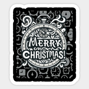 A Merry Christmas Clock Sticker